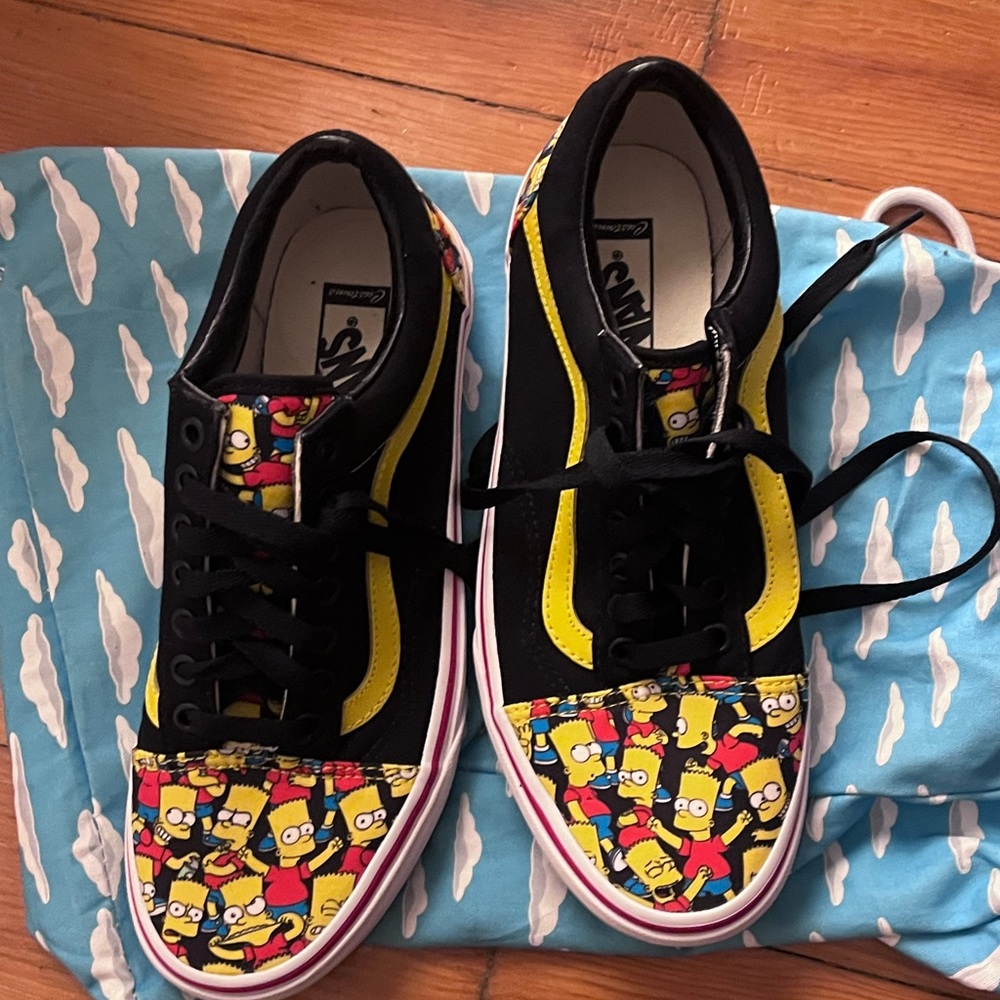 Vans Black and Yellow Cartoon Sneakers - Picture 7 of 8